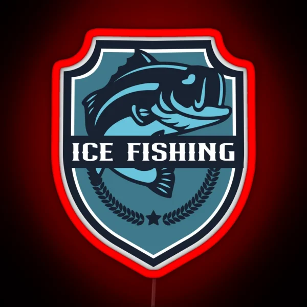 Retro Ice Fishing RGB Neon Sign