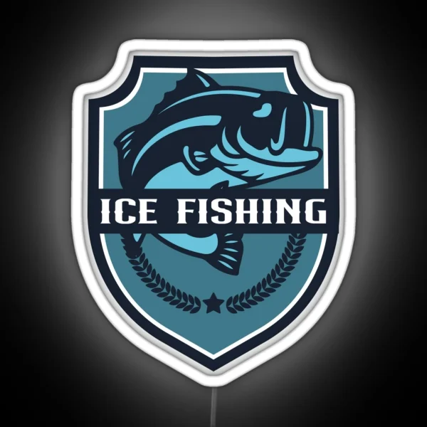 Retro Ice Fishing RGB Neon Sign