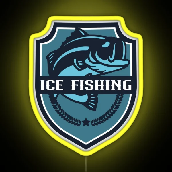 Retro Ice Fishing RGB Neon Sign
