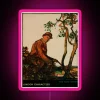 retro iconic park keeper rgb neon sign pink version