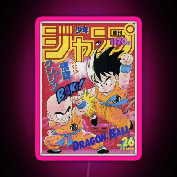 Retro Kid Goku RGB Neon Sign