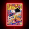 Vibrant retro kid Goku RGB neon sign artwork.