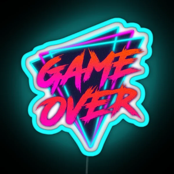 Retro Love Game Over RGB Neon Sign