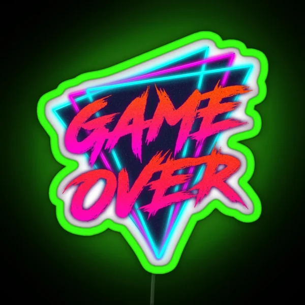 Retro Love Game Over RGB Neon Sign