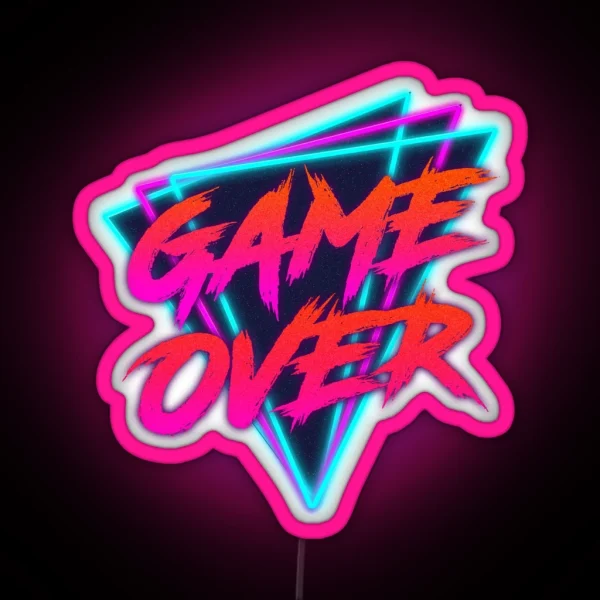Retro Love Game Over RGB Neon Sign