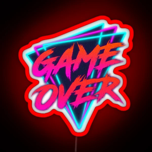 Retro Love Game Over RGB Neon Sign
