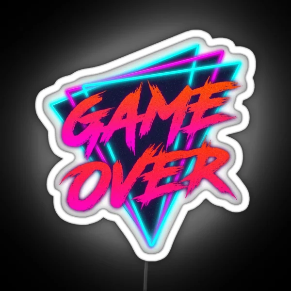 Retro Love Game Over RGB Neon Sign
