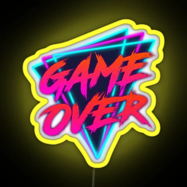 Retro Love Game Over RGB Neon Sign