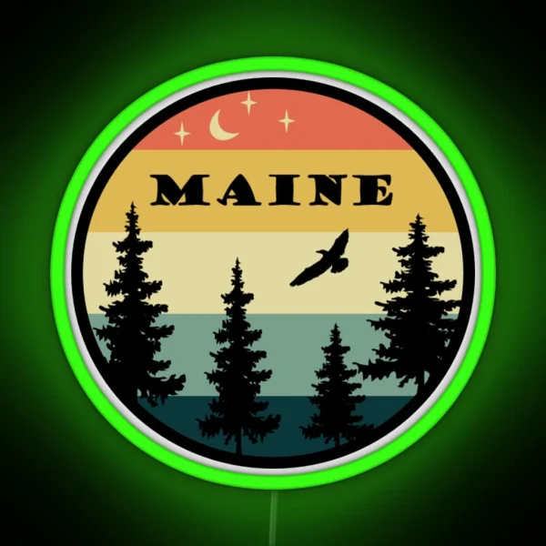 Retro Maine Led RGB Neon Sign