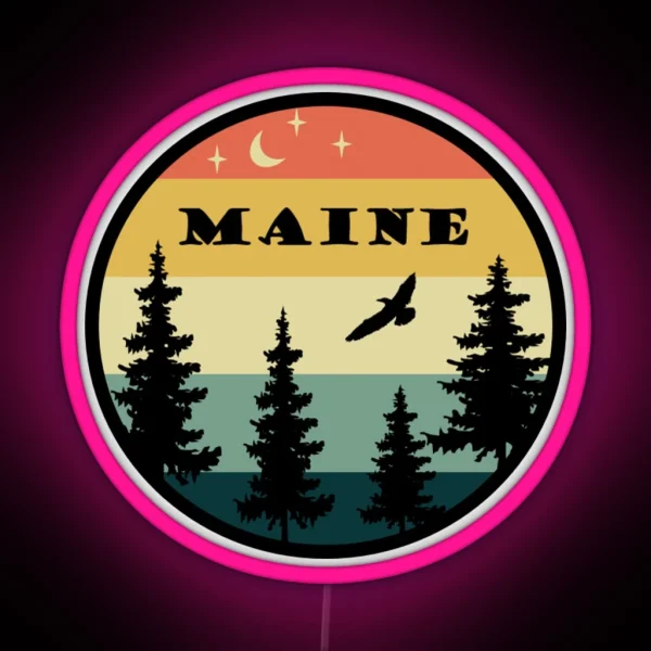 Retro Maine Led RGB Neon Sign