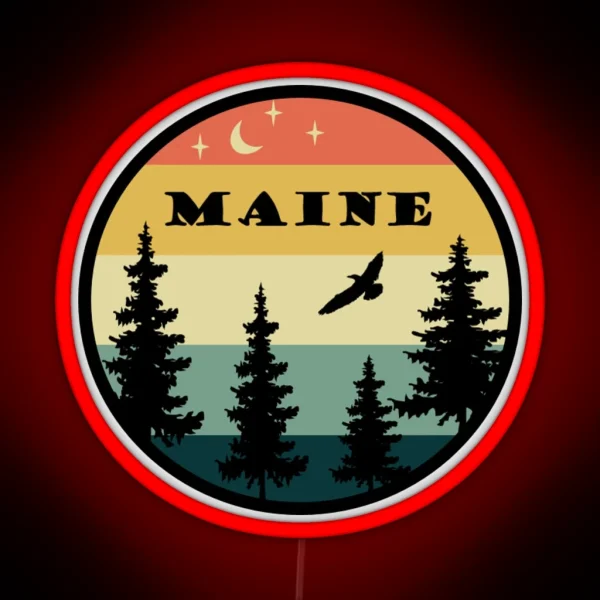 Retro Maine Led RGB Neon Sign