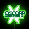 retro oscorp logo rgb neon sign green