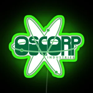 Retro Oscorp Logo RGB Neon Sign