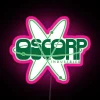 retro oscorp logo rgb neon sign pink