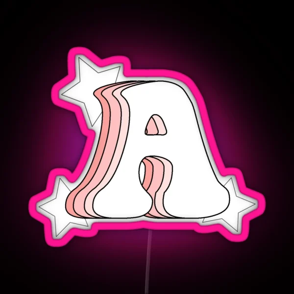 Retro Pink A RGB Neon Sign