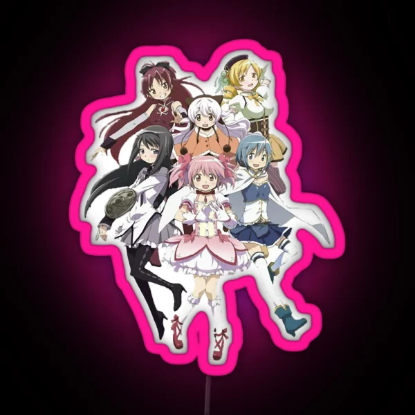 Retro Puella Magi Madoka Magica Cool Graphic Gift RGB Neon Sign
