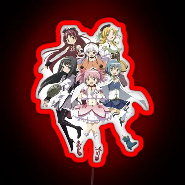 Retro Puella Magi Madoka Magica Cool Graphic Gift RGB Neon Sign
