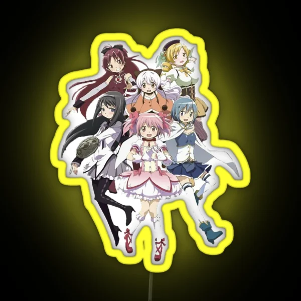 Retro Puella Magi Madoka Magica Cool Graphic Gift RGB Neon Sign