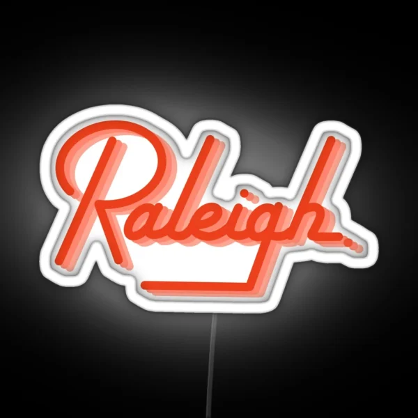 Retro Raleigh Red RGB Neon Sign