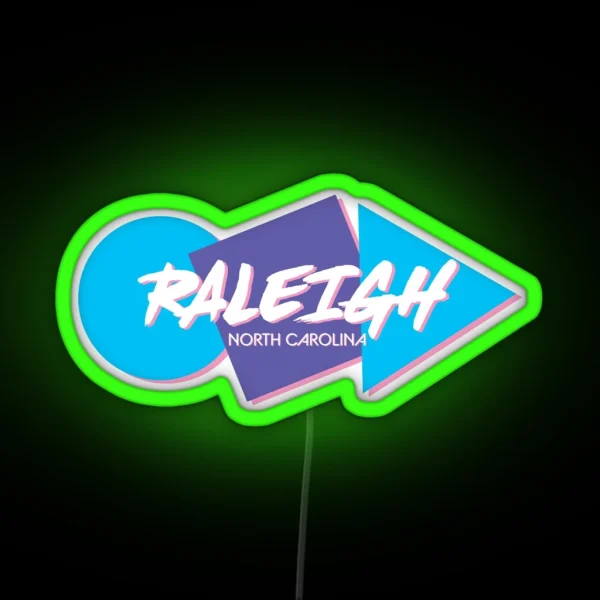 Retro Raleigh RGB Neon Sign
