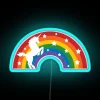 retro unicorn rainbow rgb neon sign