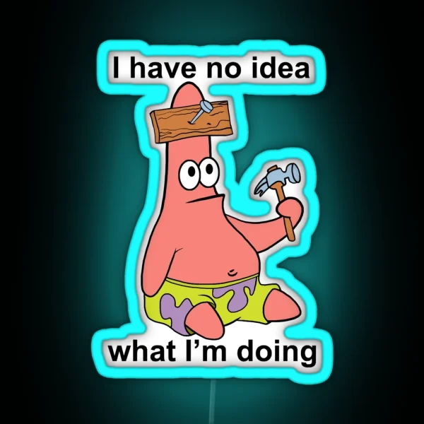 Retro Vintage No Idea Patrick Gifts Movie Fan RGB Neon Sign