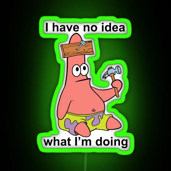 Retro Vintage No Idea Patrick Gifts Movie Fan RGB Neon Sign