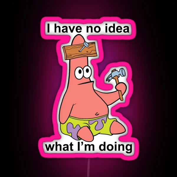 Retro Vintage No Idea Patrick Gifts Movie Fan RGB Neon Sign