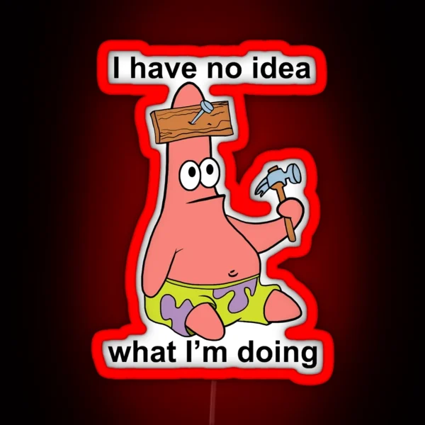 Retro Vintage No Idea Patrick Gifts Movie Fan RGB Neon Sign