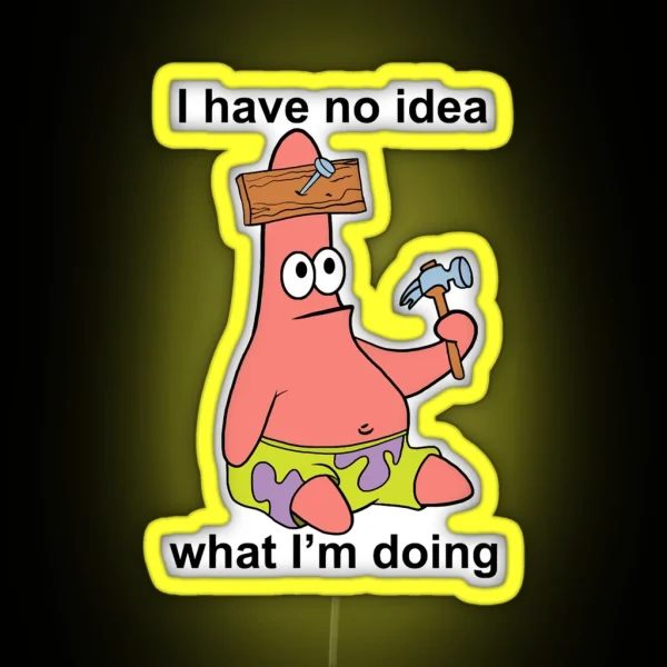 Retro Vintage No Idea Patrick Gifts Movie Fan RGB Neon Sign