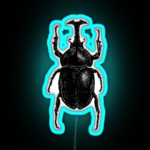 Rhino Scribble RGB Neon Sign