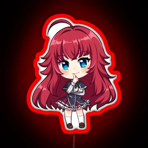 Rias Gremory Chibi RGB Neon Sign
