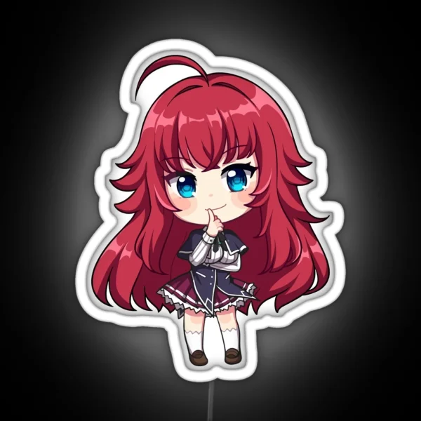 Rias Gremory Chibi RGB Neon Sign