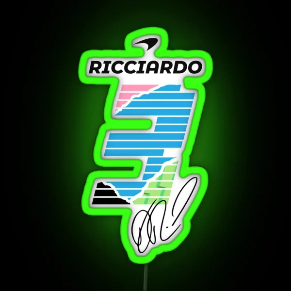 Ricciardo Mclaren RGB Neon Sign