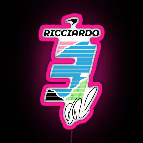 Ricciardo Mclaren RGB Neon Sign