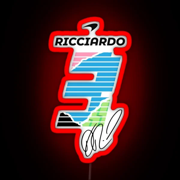 Ricciardo Mclaren RGB Neon Sign