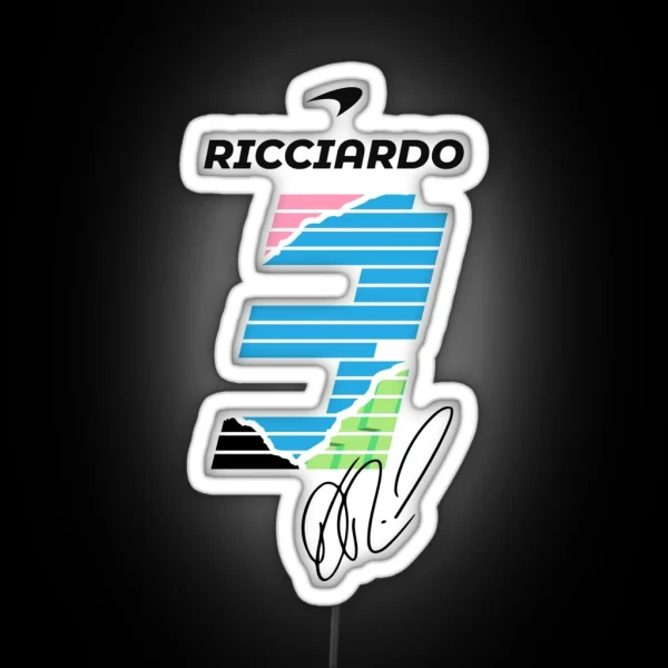 Ricciardo Mclaren RGB Neon Sign