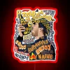 Ricciardo quotes art in vibrant neon RGB sign design with red highlights - 29376.