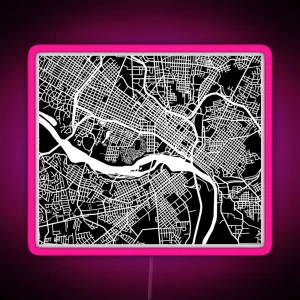 Richmond Map Black RGB Neon Sign