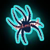 richmond spider handwritten rgb neon sign blue