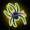 richmond spider neon sign rgb yellow