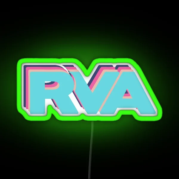 Richmond VA RVA Logo RGB Neon Sign