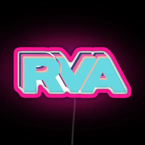 Richmond VA RVA Logo RGB Neon Sign