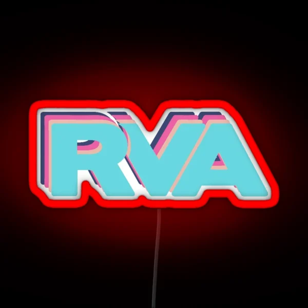 Richmond VA RVA Logo RGB Neon Sign