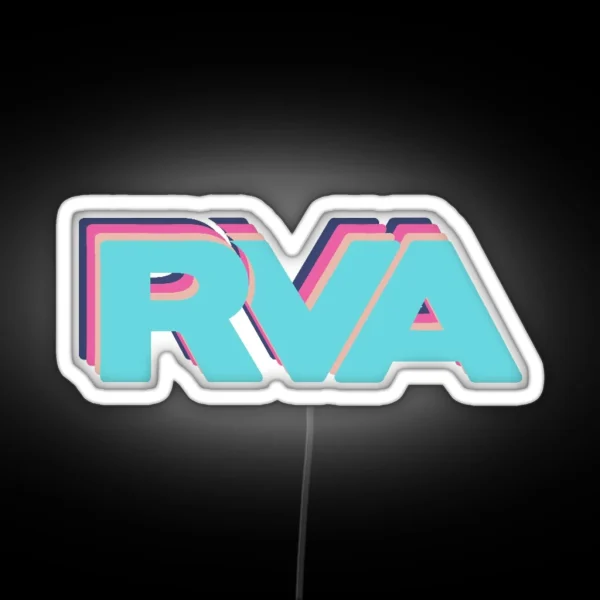 Richmond VA RVA Logo RGB Neon Sign