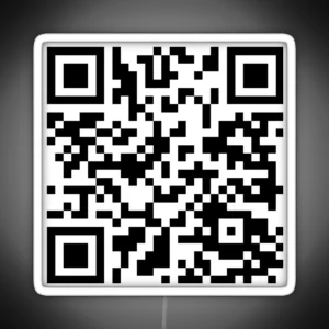 Rick Roll QR Code RGB Neon Sign