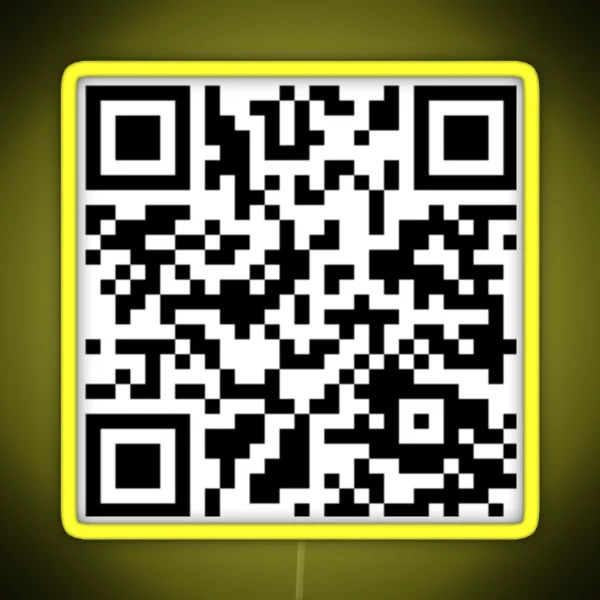Rick Roll QR Code RGB Neon Sign