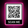 Rick Roll QR Code Scan Me RGB Neon Sign Pink.