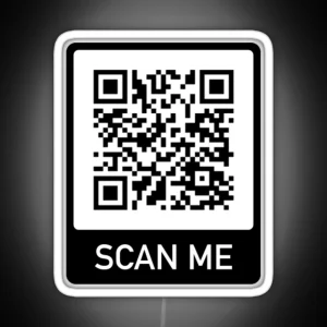 Rick Roll QR Code Scan Me RGB Neon Sign