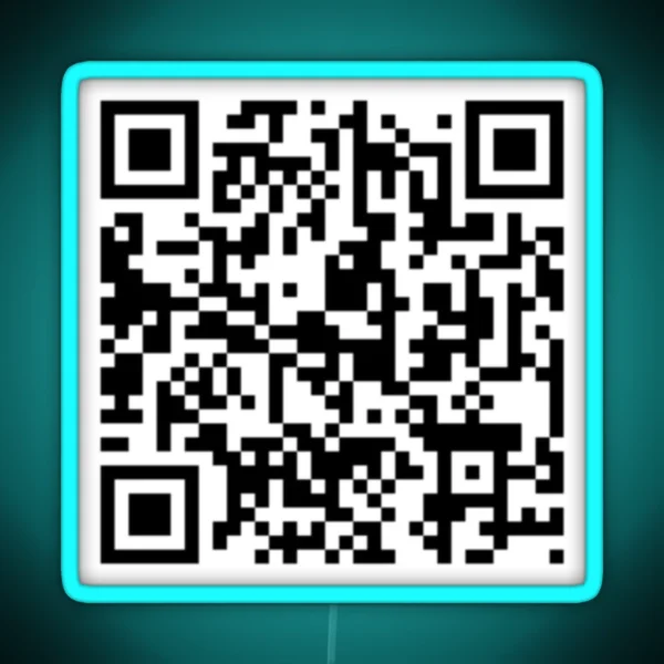 Rickroll QR Code RGB Neon Sign